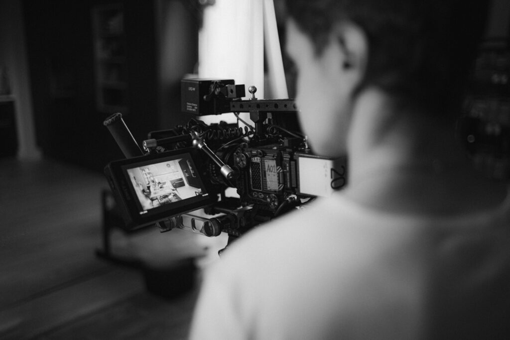 Christoph Wieczorek at the camera monitor