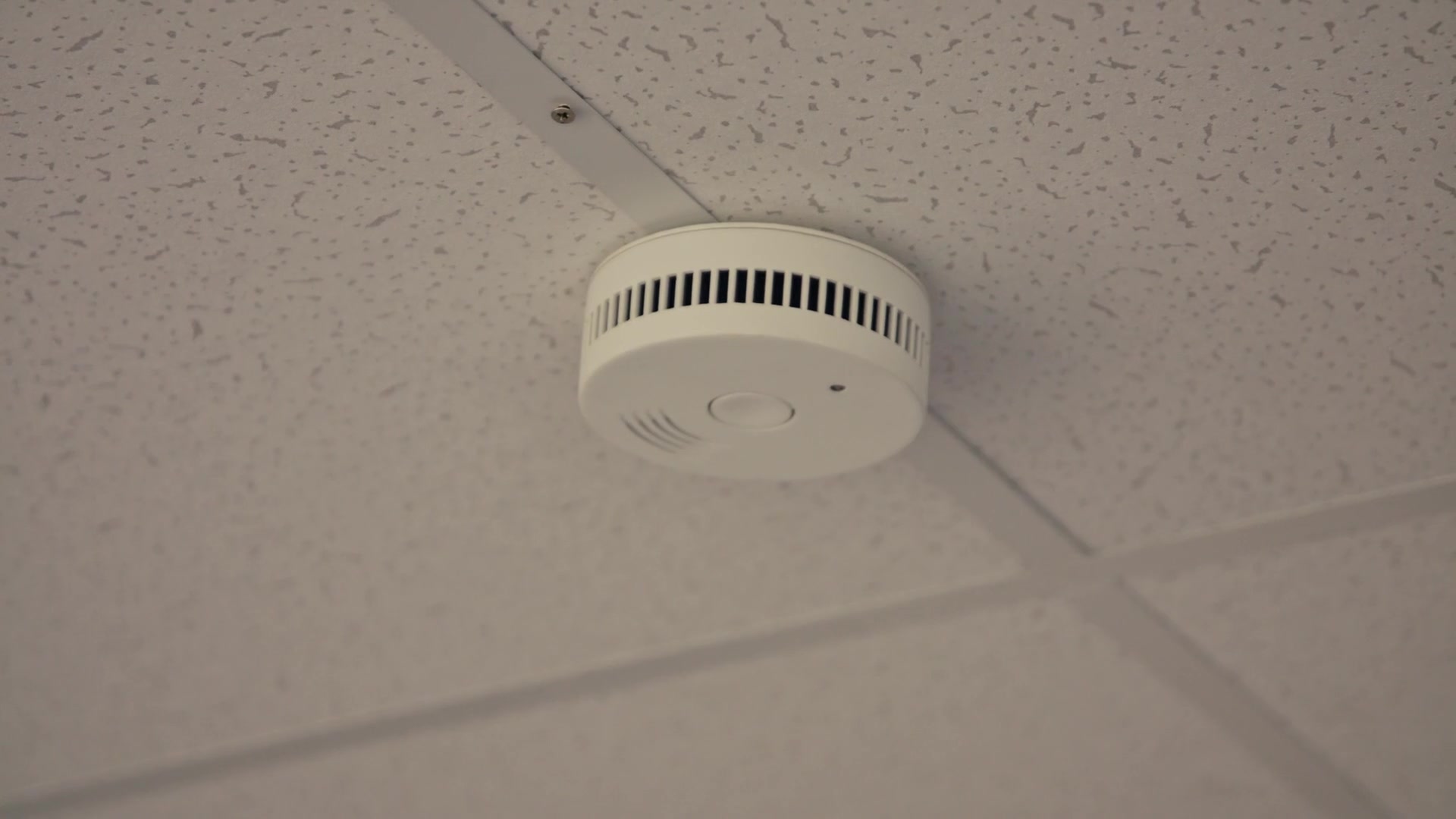 Smoke detector on the ceiling