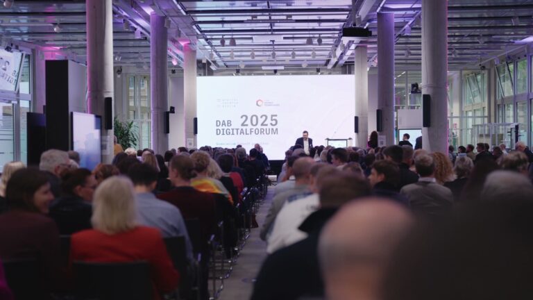 Stage at the DAB Digitalforum 2025 at Forum Digitale Technologien in Berlin