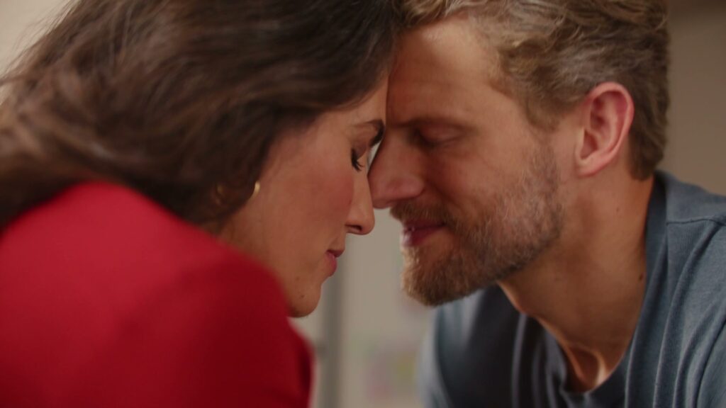 A couple sharing a quiet moment in the kitchen, a brand film for Nolte Küchen