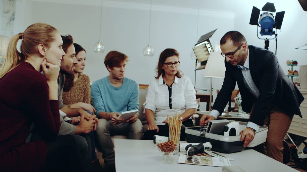The team on set during the Twercs photo shoot for Vorwerk